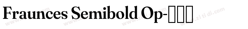 Fraunces Semibold Op字体转换